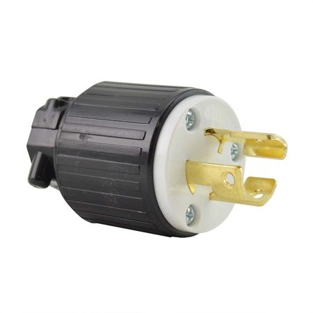 SUPERIOR ELECTRIC Twist Lock Electrical Plug - 3 Prong 15A 125V, NEMA L5-15P YGA026